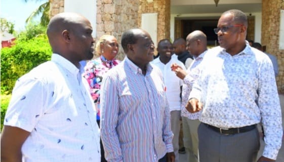 Cabinet Secretary Ministry of Information Communication and The Digital Economy Eliud Owalo (R)