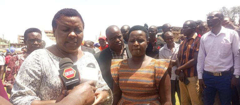 Dorice Donya Aburi , Kisii National Member of Parliament , Essy Okenyuri, Kisii Nominated Senator Addressing the press during the celebration of International Women's