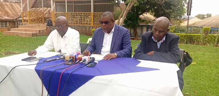Gusii professionals addressing the press at Kisii Town have demanded respect as a community