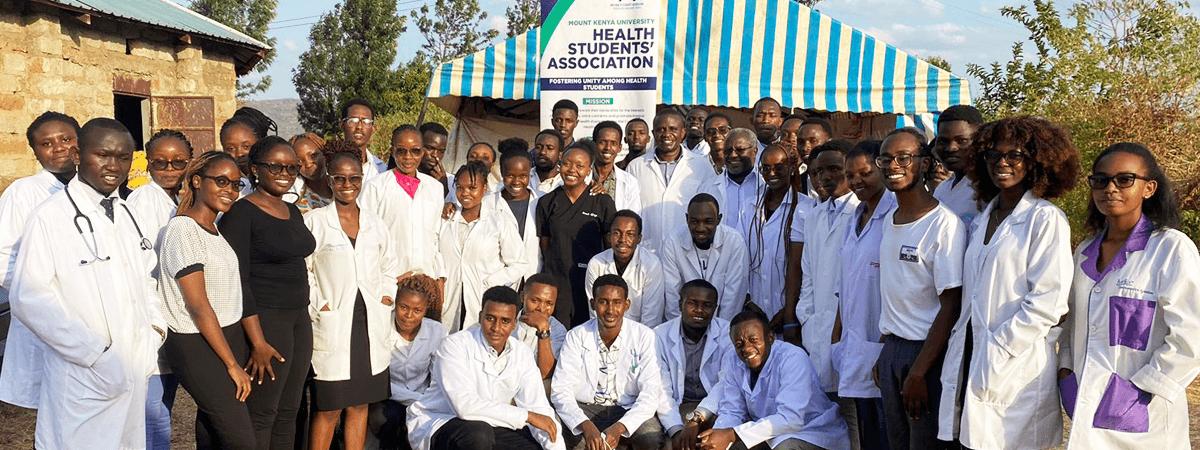 Mount Kenya University join hands with students and ACK Church to hold medical camp at Mithini.
