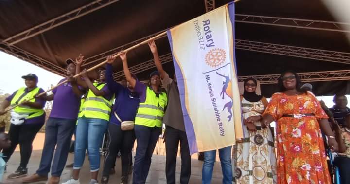 Participants during the launch of Rotary Sunshine rally