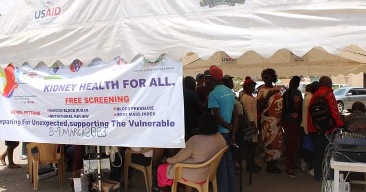 Patients undergoing tests at Nyahururu Level 4 hospital
