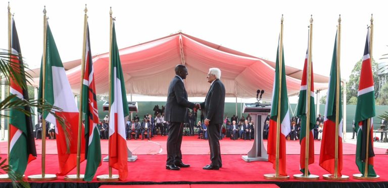 President William Ruto and Italy President Sergio Mattarella