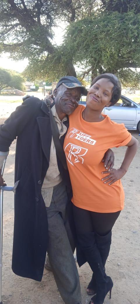 Christopher Itumeleng with Paula.O.M.OTUKILE