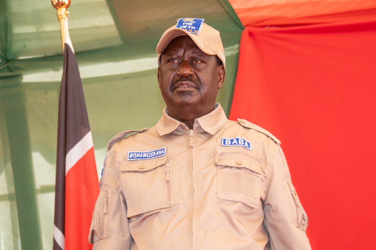Azimio La Umoja One Kenya Coalition leader Raila Odinga