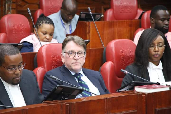 Jamhuri Holdings/Helios Investment Partners Paul Cunningham during yesterday's session yesterday.