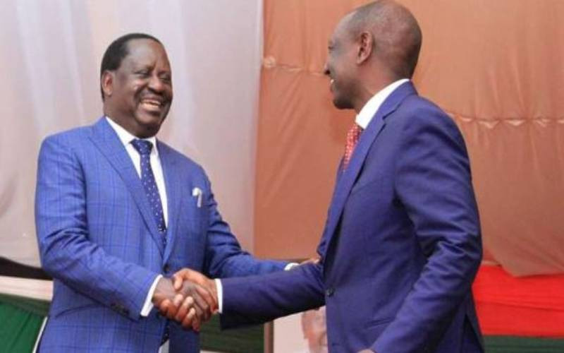 President William Ruto and Azimio La Umoja-One Kenya Party leader Raila Odinga