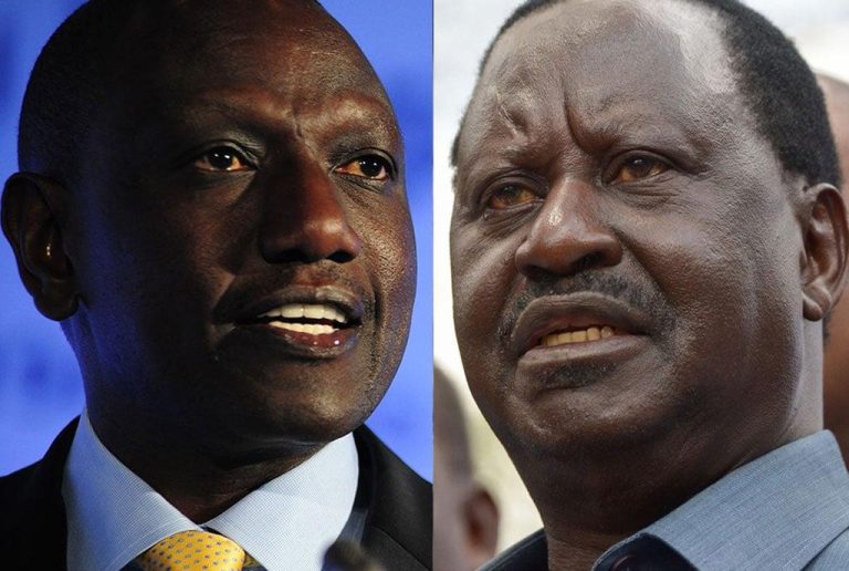 President William Ruto and Azimio La Umoja One Kenya leader Raila Odinga
