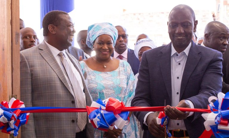 Prime Cabinet Secretary Musalia Mudavadi and President William Ruto at dedication of Friends Quakers Church Donholm in Nairobi
