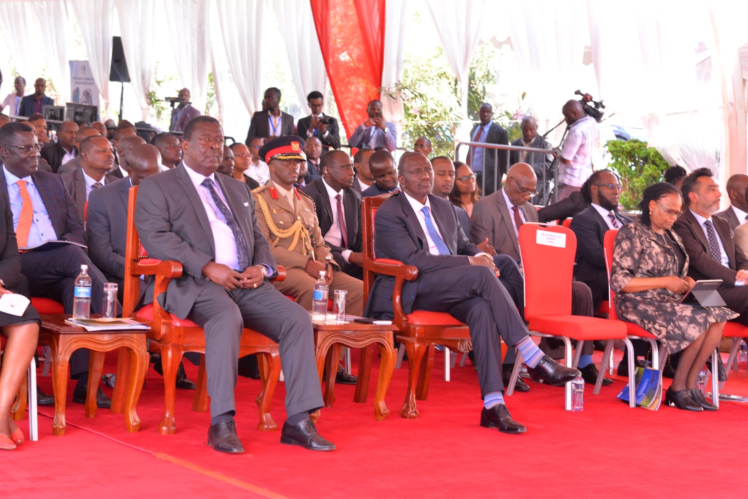 Prime Cabinet Secretary Musalia Mudavadi joined President William Ruto at the official commissioning of CyberKnife
