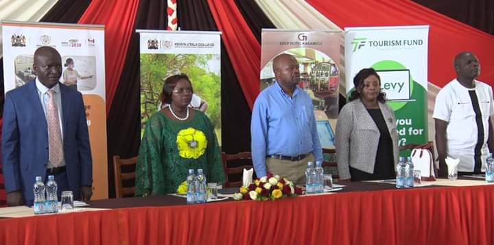 Tourism CS Penninah Malonza with other officials