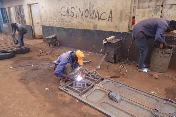 Welders at work in Nyeri town