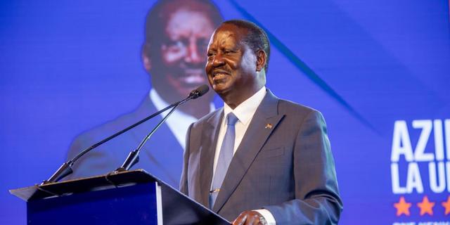 Azimio La Umoja One Kenya Coalition leader Raila Odinga