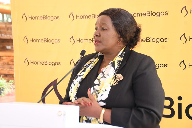 Hon. Anne Wamuratha - Women Rep Kiambu County Addressing the crowd at the Homebiogas Anniversary Celebration