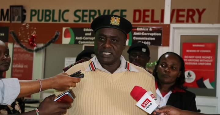 Kirinyaga Central Deputy County Commissioner Daniel Ndege