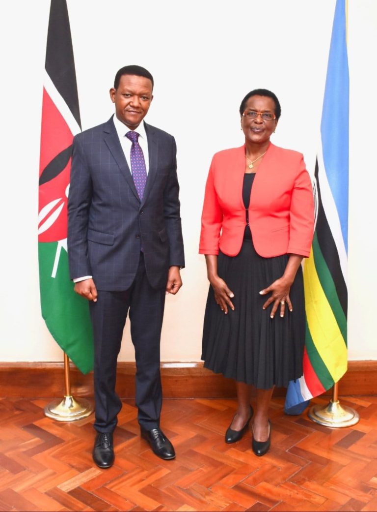 Nancy Karigithu Principal Secretary, State Department for Shipping and Maritime and CS Alfred Mutua Foreign and Diaspora Affairs