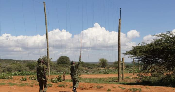 Part of the electric fence