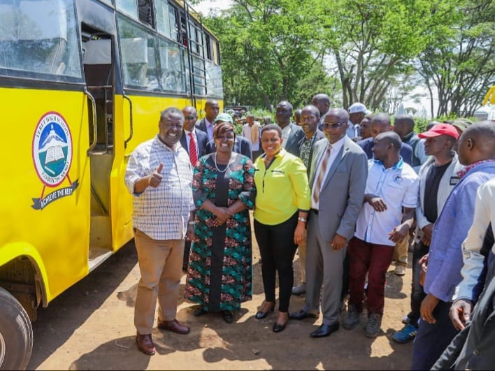 Prime Cabinet Secretary Musalia Mudavadi, Njoro MP Catherine Kathambi Chepkwony and other leaders during yesterday's event