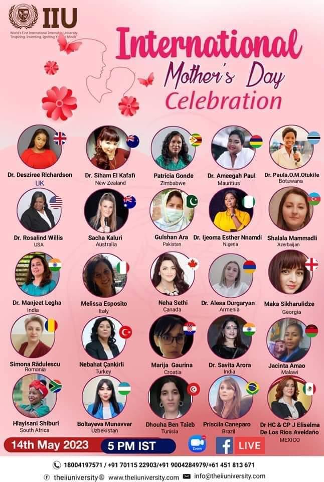 Twenty Five Speakers International Mother’s Day Celebration