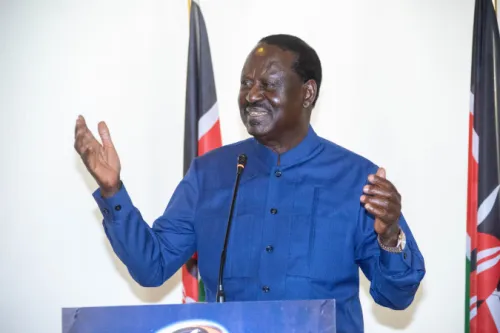 Azimio La Umoja One Kenya Coalition Party leader Raila Odinga