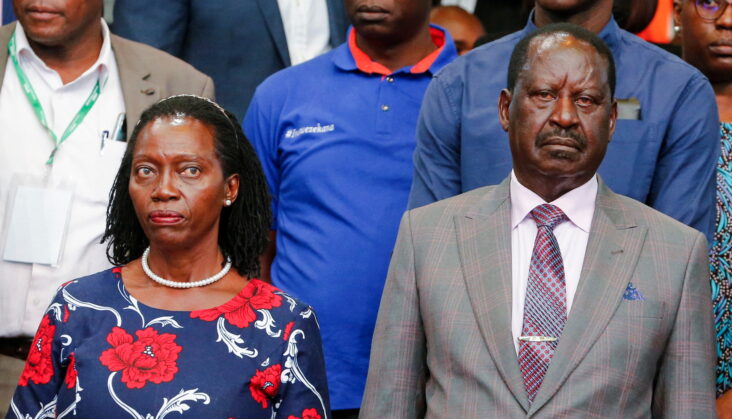 Kenya's Opposition leader and presidential candidate Odinga and running-mate present their candidacy for the forthcoming presidential race, in Nairobi