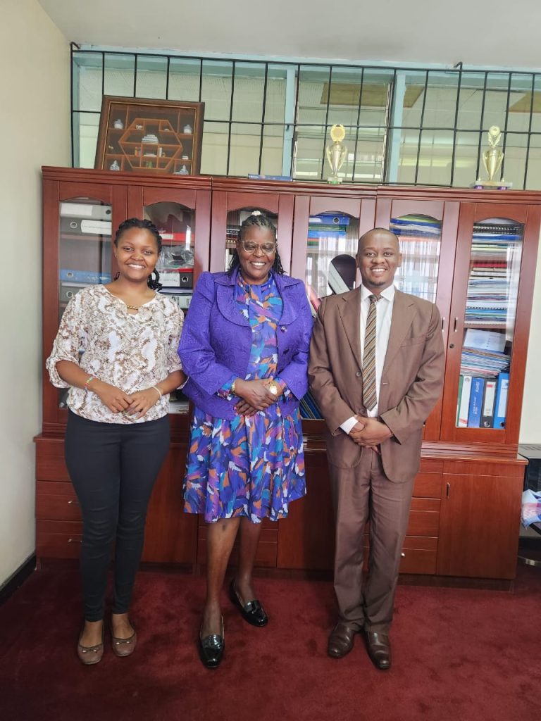 Judith Akoth the director Nursing and Midwifery services (centre)