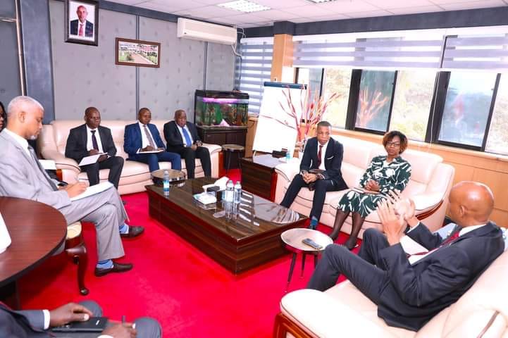 Kenya and Mozambique teams during their meeting at the DCI yesterday