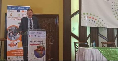 Royal Danish Ambassador to Kenya, Mr. Ole Thonke addressing the conference