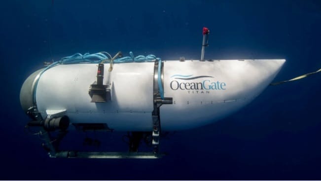 The Titan submersible that went missing on Sunday with tourists on a deep ocean journey to view the wreckage of the Titanic.