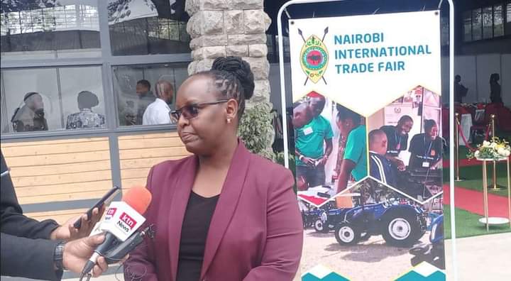 ASK Nairobi Regional Manager Betty Rotich addressing the media
