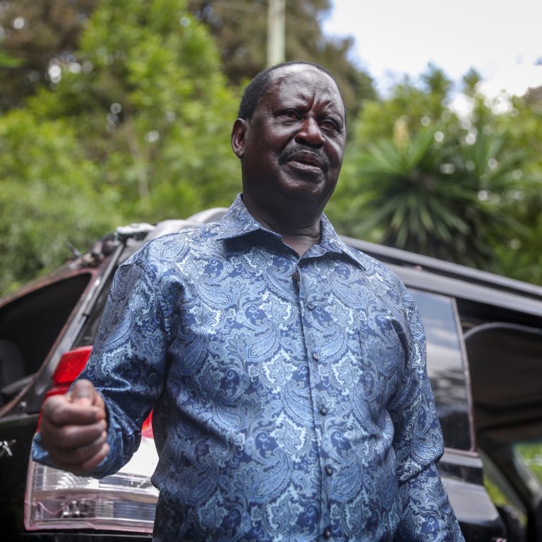 Azimio La Umoja-OKA party leader Raila Odinga