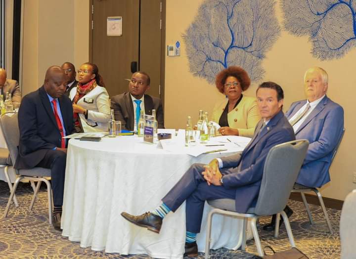 Cabinet Secretary Alice Wahome and Maarten Brouwer who is the Kenya's Ambassador of the Kingdom of the Netherlands among other guests during yesterday's event.