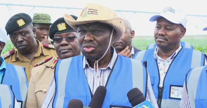 Head of Public Service Felix Koskei addressing the media yesterday