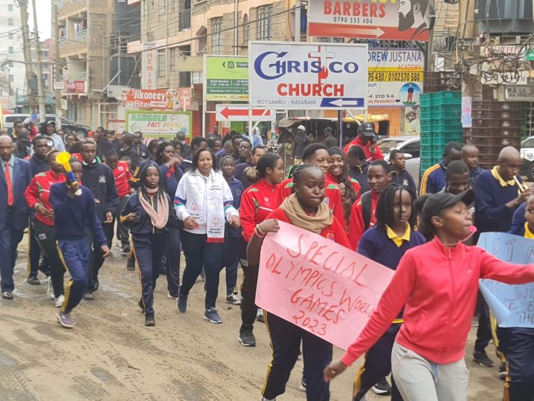 Kipipiri Member of Parliament Wanjiku Muhia in while during a walk