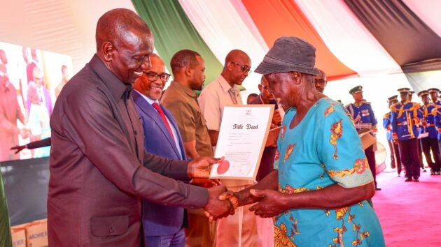 President William Ruto issuing title deeds