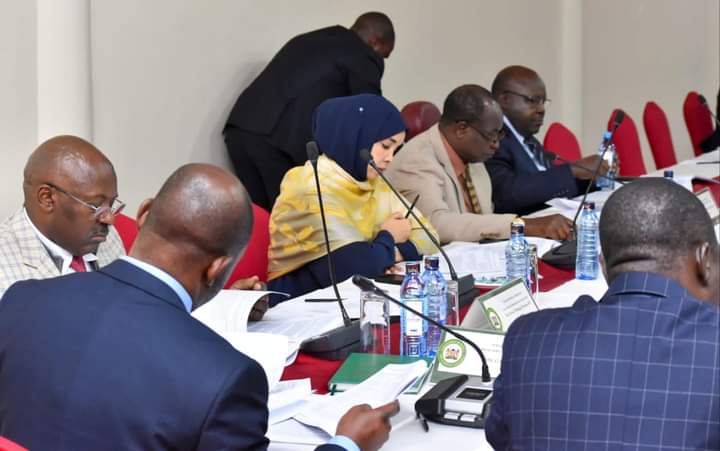 Some of the committee members during the session