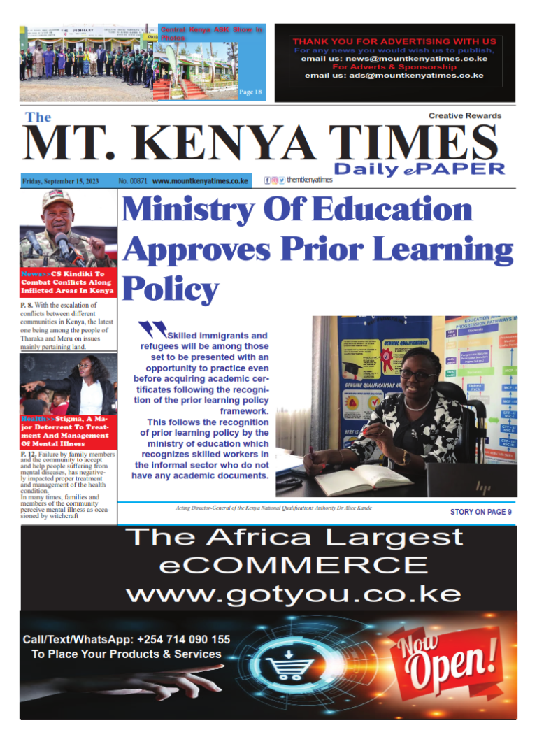 Sep 15, 2023 Mt Kenya Times ePAPER_001