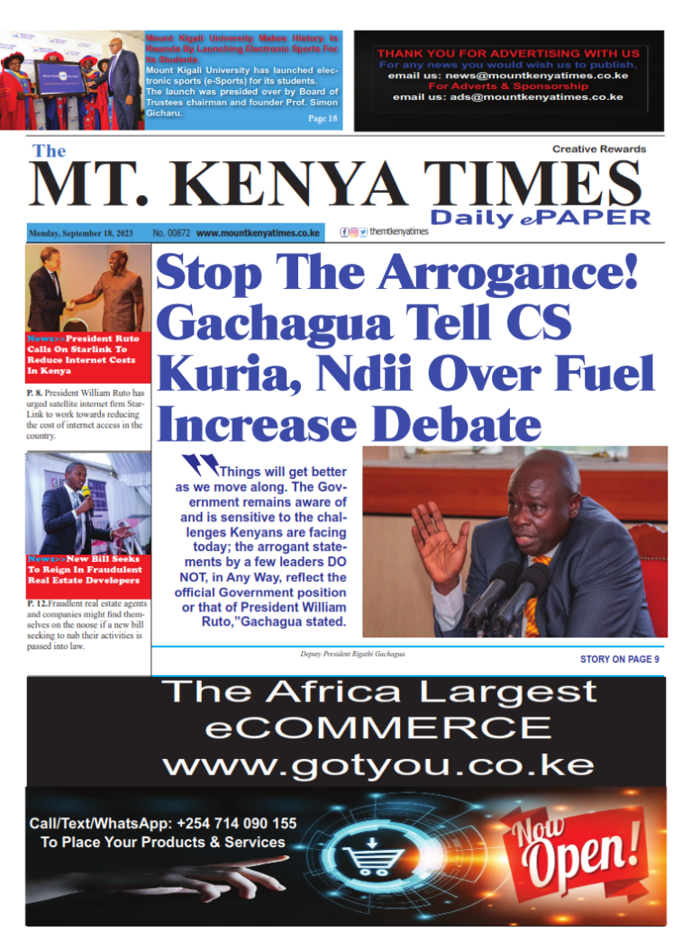 Sep 18, 2023 Mt Kenya Times ePAPER_001