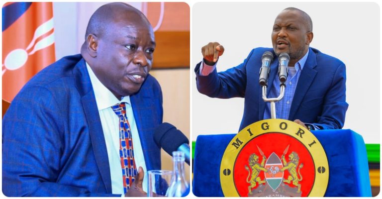 Deputy President Rigathi Gachagua and Cabinet Secretary Moses Kuria