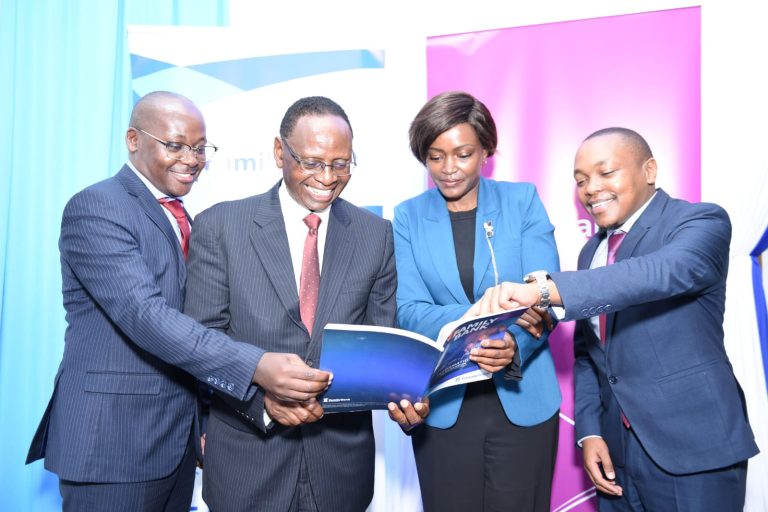 Family Bank Chief Financial Officer Stephen Ngugi, Chairman Dr. Wilfred Kiboro, CEO Rebecca Mbithi and Chief Legal Officer Eric K. Murai