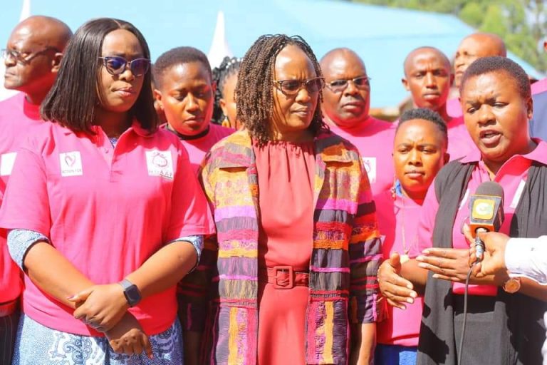 Kisii County woman Mp Dorice Donya Aburi , Director of Gender Recovery Center , Nyamira Nominated Senator Renee Mayaka during the press briefing.