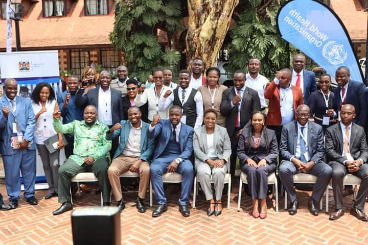 Participants pose for a photo after the event
