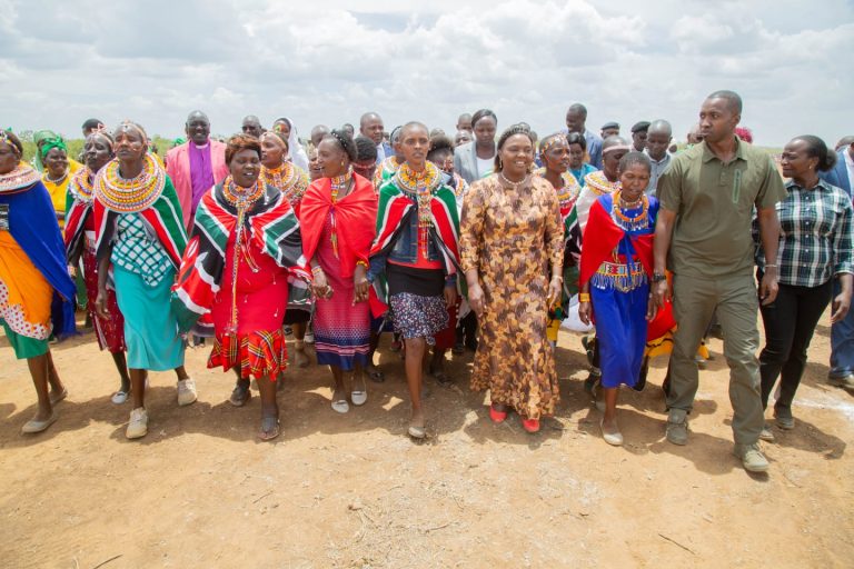 Pastor Dorcas Rigathi welcomed in Rumuruti ward, Laikipia County for the ground breaking ceremony