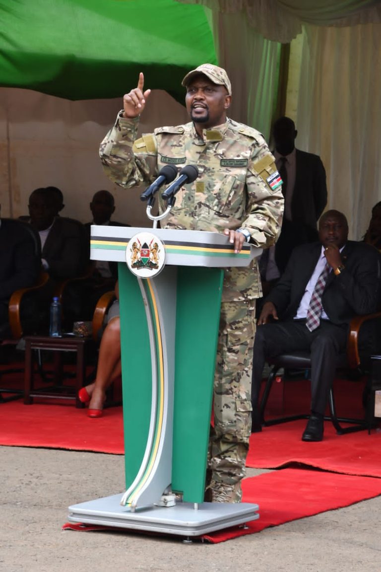 Public Service Cabinet Secretary Moses Kuria unveiled the National Youth Service (NYS) Reengineering Programme