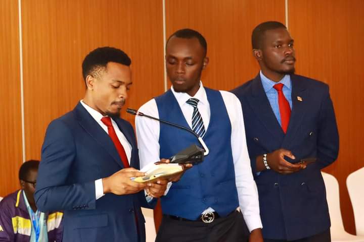 Some of the students giving out their proposal