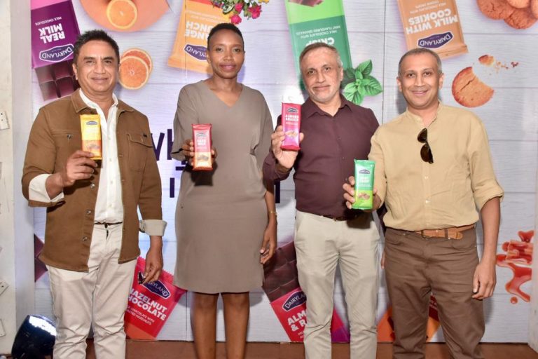 Sunil Shah, Dairyland Board Chairman, Monica Nd'ung'u, Chief Operations Officer Nation Media Group