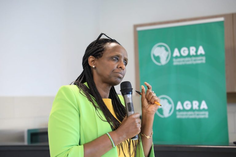 Dr. Agnes Kalibata - AGRA President, addressing the congregation at the FOLU Partners convention.
