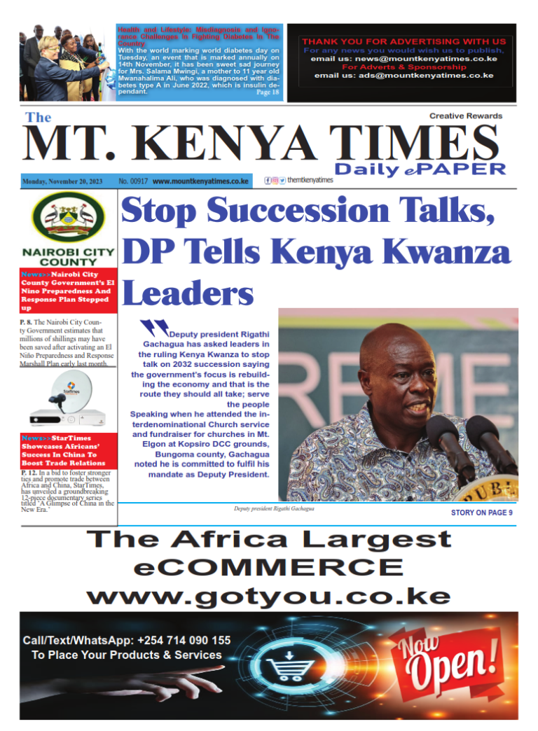 Nov 20, 2023 Mt Kenya Times ePAPER_001