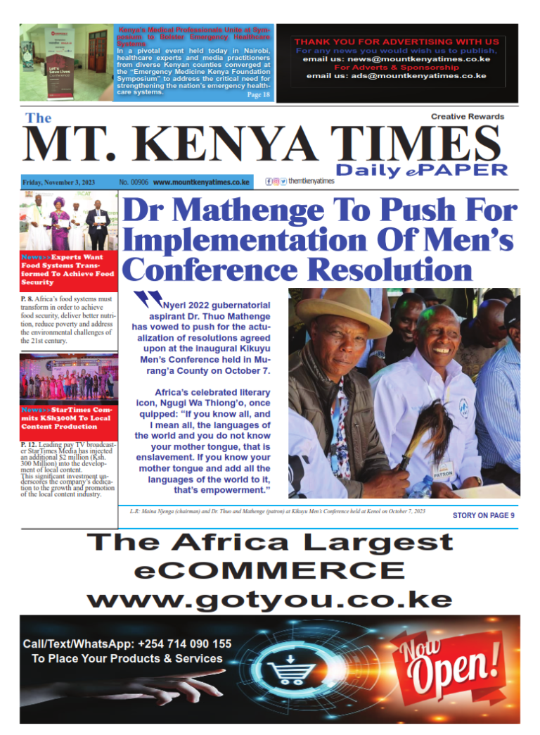 Nov 3, 2023 Mt Kenya Times ePAPER_001