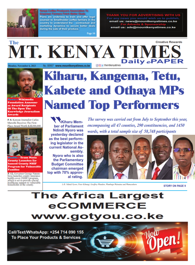 Nov 6, 2023 Mt Kenya Times ePAPER_001